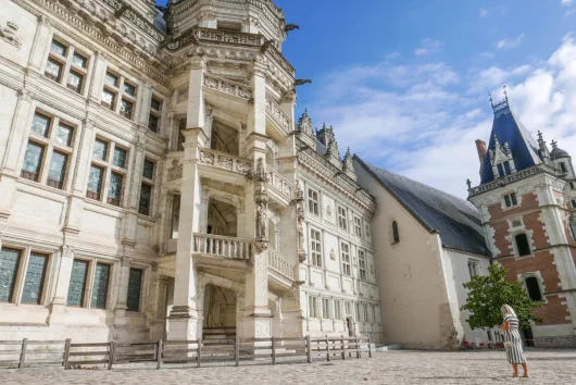 Chateau royal de Blois-Façade François Ier avec l'escalier