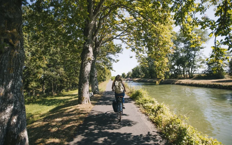 Cyclotouriste à Briare